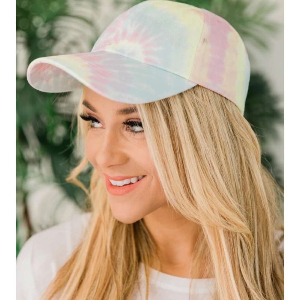 Pink Lily Relaxing reality tie dye hat